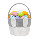 Cotton Toy Bucket Pack of 1 Storage Basket For Clothes (Grey)