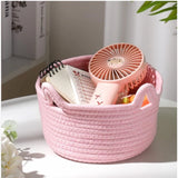 Cotton Cat Basket Inch Pack of 1 Storage Basket For Clothes (Pink)