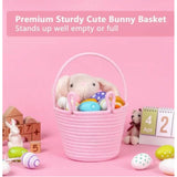 Cotton Toy Bucket Pack of 1 Storage Basket For Clothes (Pink)