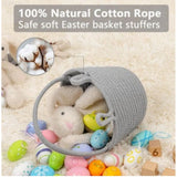 Grey cotton multi-purpose storage basket for clothes organizer, ideal for bathroom, living room, or kitchen