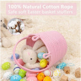 Cotton Toy Bucket Pack of 1 Storage Basket For Clothes (Pink)