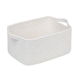 Cotton Basket Pack of 1 Storage Basket For Clothes (White)