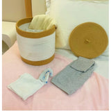 Cotton Basket Pack of 1 Storage Basket For Clothes (White)