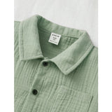 Pista popcorn solid short sleeve shirt and shorts set for boys, vibrant clothing combo on display