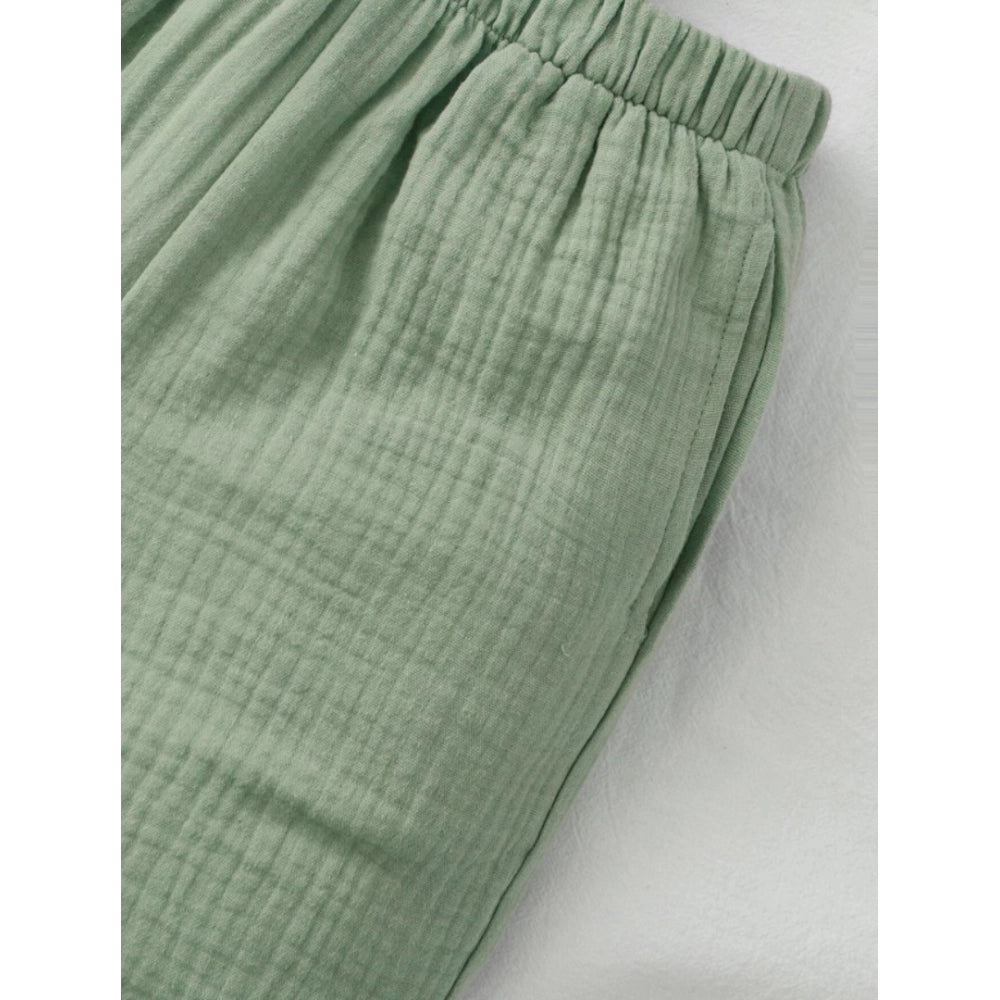 Pista Popcorn solid short sleeve shirt and shorts set for boys, perfect casual wear