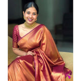 Maroon silk printed saree with unstitched blouse (5.5mtr), intricate design for women's traditional wear
