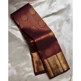 Maroon silk printed saree with unstitched blouse (5.5mtr), vibrant design for traditional Indian wear