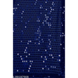 Women's Georgette Embellished Sequnece Bollywood Saree With Unstitched Blouse 5.5Mtr (Blue)