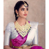 Soft pink lichi silk printed saree with unstitched blouse (5.5mtr)