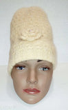 Woolen winter cap, solid pattern, fancy modern design for women & girls, handcrafted in India