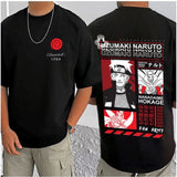 Black cotton blend men's casual printed round neck half sleeve t-shirt (patterned)