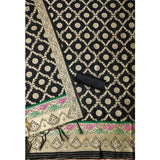 Black Banarasi Silk printed unstitched salwar suit with dupatta (3m), high-quality traditional Indian attire