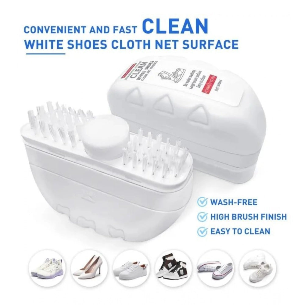 Assorted plastic 2-in-1 shoe cleaner brush with press-switch for easy cleaning