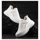 White mesh lace-up shoes with printed detail, comfortable Lycra inner, Airmix sole for women's casual wear