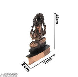 Copper finish 11cm brown Ganesh idol, ornate Indian artwork of Hindu deity on display