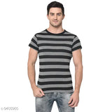 Multicolor printed cotton round-sleeve T-shirt for men by Vimal Jonney, size M-XXXL, India origin