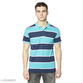 EKFX blue, cotton blend short sleeves men's t-shirt, trendy fashion for Indian summer