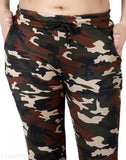 Women's Army Print Slim Fit Spandex Jeggings - Cotton blend, pocket detail, casual wardrobe essential