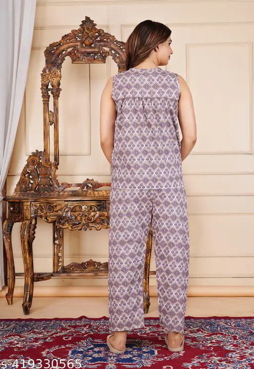 Rayon printed western wear co-ord set, trending nightsuit for women's summer season