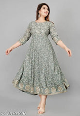 Viscose rayon printed carry kurta, three-quarter sleeves, Indian fashion apparel