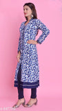 Cotton printed kurti for women, trendy long-sleeved design in vibrant Indian style. XS, S, M, 5XL, 8XL, 9XL sizes available