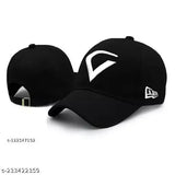 Black cotton baseball cap, adjustable for men, women, boys, and girls, solid design, popular sportswear accessory