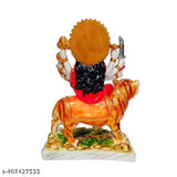 Marble finish poly resin Durga Maa idol statue (11cm x 7cm x 17cm), spiritual home decor or temple showpiece