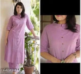 Cotton Katha kurta and plazzo set, solid color traditional Indian outfit with short sleeves and rayon palazzos, S-XXXL sizes available