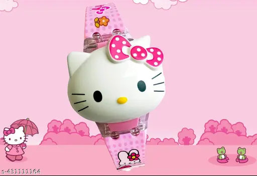 Multicolor kids disco watch combo with cartoon characters, digital display, musical tone, suitable for both girls and boys