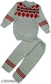 Striped woolen sweater for babies, soft and warm, Litton brand, long sleeves on display