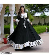 Women's Rayon Kurti with beautiful Reyon print, three-quarter sleeves, Indian traditional wear for S, M (38 in bust), L (40 in bust), XL (42 in bust), XXXL (46 in bust), 4XL (48 in bust)