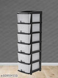 Gray plastic drawer organizer system for storage toys, books, clothes, shoes etc, pack of 1, net quantity (N): 1, origin: India