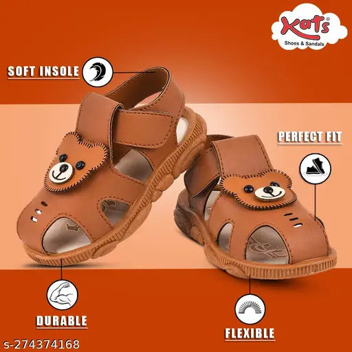 Synthetic & PVC walking sandals for kids age 2.5-5 years, available in solid colors, fastened with Velcro, perfect for casual wear
