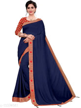 Vichitra silk saree, heavy lace border, Indian handloom, free size, jacquard net blouse