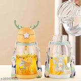 Multicolor SOCYDOO Kids Water Bottle, 600ML. Durable ABS+ plastic with leak-proof design and deer horn pattern, ideal for kids on-the-go. Indian-made