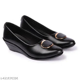 Synthetic leather women's comfortable bellie shoe, hand-stitched insoles, flexible footbed for party wear