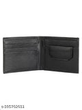 Genuine leather bi-fold wallet for men, Solid brown faux leather design with two compartments, Perfect accessory for everyday use and special occasions