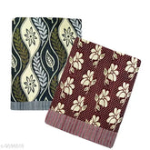 Feather green cotton blanket set, pack of 2 with free size (90in x 60in), soft and cozy, made in India