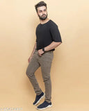 RIGBONE Men's Solid Beige Denim Jeans, stretchable narrow fit, comfort denim pant, available in various sizes (30-40), country of origin: India