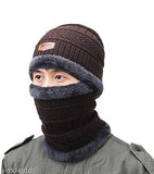 Woolen Ameeha winter cap with muffler, warm and cozy balaclava for cold weather in India