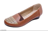 Artificial leather women's ballerinas - colorful, lightweight, ankle loop design, Indian origin