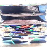 Acrylic embellished net Maridy Women's Sling Handbag, holographic color changing crossbody bag with 2 compartments, free size (7in x 3in x 5in) from India