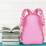 Pink Hello Kitty printed polyester school bag, water-resistant, 4 compartments for college essentials and travel, stylish and trendy backpack for women and girls