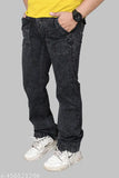 Solid denim men's jeans from India, stylish waist size 28-34 with length 42 inches