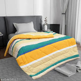 Reversible cotton single bed AC comforter, vacuum packed, hollow fiber inner material