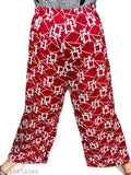 Soft, stretchable lycra maxi printed women's pyjama/palazzo pants combo pack (3), free size fits 28-40