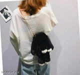 Faux leather sling bag for women and girls, solid net pattern, free size (L5in x W3in x H8in), made in India