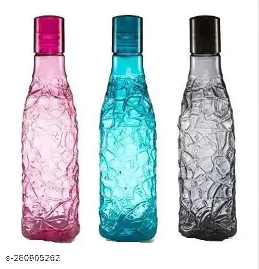 Multicolor unbreakable plastic water bottle set with glass jug for fridge, gym, yoga, kitchen, office, sports, school, travel - ideal for home, restaurant, or on-the-go usage