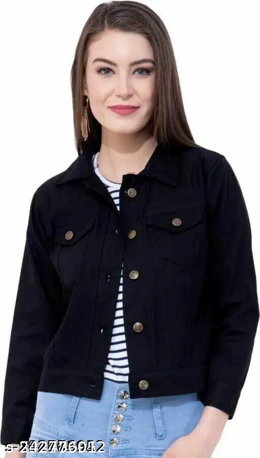 Trendy denim jacket combo pack2: Unique, beautiful color jackets with three-quarter sleeves, solid pattern, S to XL sizes