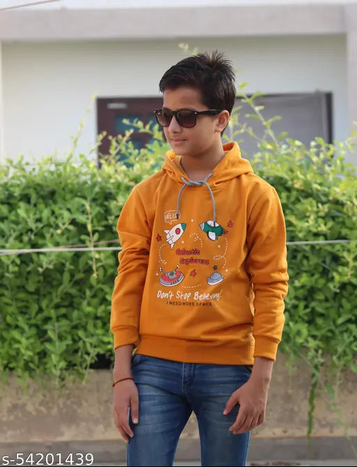Multicolor polycotton boys' hoodie & sweatshirt set for winter, size range 4-13 years